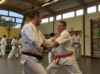 Tai Sabaki in kumite at a course in Woodham Walter.