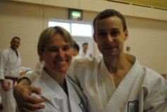 Sue Dodd and Shikukai Czech Republic instructor David Vlk.