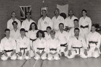 Members of Shikukai Chelmsford with the late Grandmaster Ohtsuka Hironori II 1998.