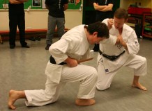 2009 - Wado & Wing Chun Seminar. Tim Shaw showing Idori, defence against Tanto and grip.