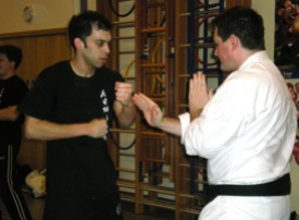 2008 - Joint seminar between Shikukai Chelmsford students and the UK Wing Chun Association. Practice of control & counter.