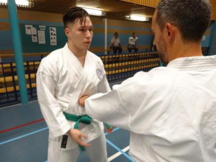 Chelmsford student Andrew Stokes training in Holland.