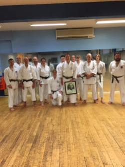 Shikukai Chelmsford thursday class with visitors from Holland.