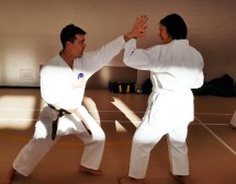 Practice of kumite, Shikukai Winter Course.