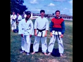 1985 UKKW Summer Course, Bracklesham Bay. Keith Henry, Keith Walker & Tim Shaw.